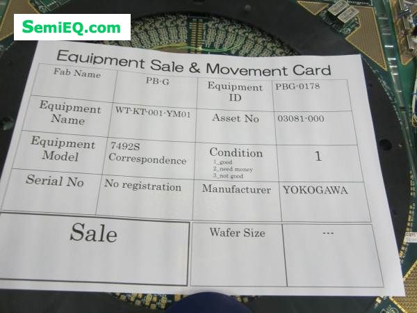 Yokogawa 7492S Correspondence Probe/Test